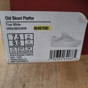 Vans old skool platform